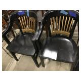 Wooden Bankerï¿½s Chairs (2)