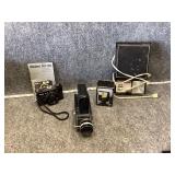 Vintage rollei camera & singer radio