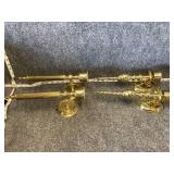 brass wall-mounted candle sconces