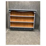 wall-mounted wooden shelf