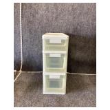 plastic 3-drawer storage organizer