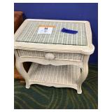 Glass Top Nightstand