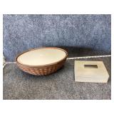 Longaberger basket & small Storage box