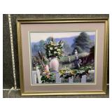 Signed framed wall art