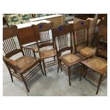 Vintage Cane Dining Chairs (5)