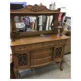 Vintage Sideboard with Mirror Top