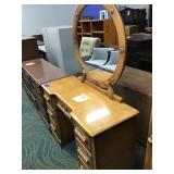 Wooden Vanity with Mirrot