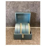 Vintage metal film storage case