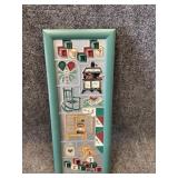 Framed needle point wall Art