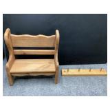 wooden bench for dolls