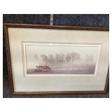 Signed framed woods wall Art