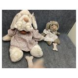 vintage Dog hand puppet