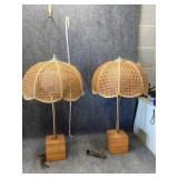 Vintage Bamboo Lamps