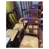 Dining Chairs with Rush Seats (6)