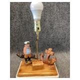 vintage nautical table lamp featuring a