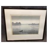misty morning landscape Framed wall Art