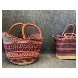 handwoven Bolga market baskets