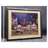 framed lithograph titled Moulin Rouge