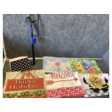 Assorted garden flags