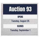 Auction #93 Dates and Times