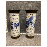 Chinese cylindrical sleeve vases