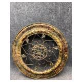 gold-finish metal wall decor