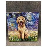 Dog colorful canvas