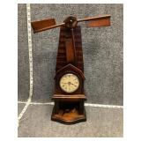 Wooden Windmill wall clock