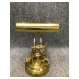 vintage brass piano or banker's desk lamp