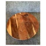Handcrafted round wooden Lazy Susan turntable
