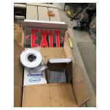 Exit Sign  and 12 Light Fixtures