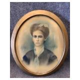 Vintage Framed wall Art of a woman