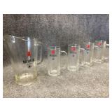 vintage Michelob Glass  beer pitcher & mugs