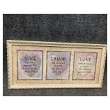 Live, laugh, love Framed wall Art