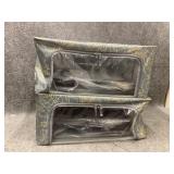 Decorative collapsible fabric storage boxes