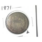 1871 Two Cent Piece