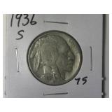 1936-S Buffalo Nickel