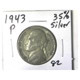 1943-P 35% Silver Jefferson War-Time Nickel