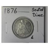 1876 Liberty Seated Dime