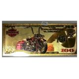 Harley Davidson 100 24kt Gold Note