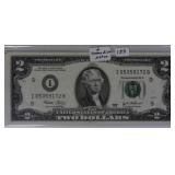 Two(2) Consecutive SN# 2003 $2 Federal Reserve