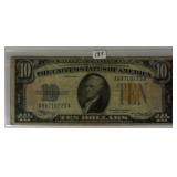 1934 A North Africa $10 Silver Certificate Note