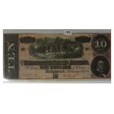 1864 $10 Confederate Note