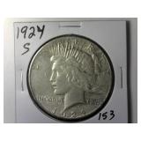 1924-S Peace Silver Dollar