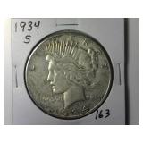1934-S Peace Silver Dollar