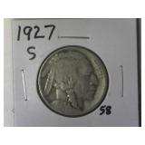 1927-S Buffalo Nickel