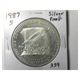 1987-S Silver Proof Constitution Dollar