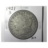 1921-S Morgan Silver Dollar