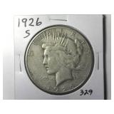 1926-S Peace Silver Dollar