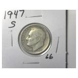 1947-S Roosevelt Dime